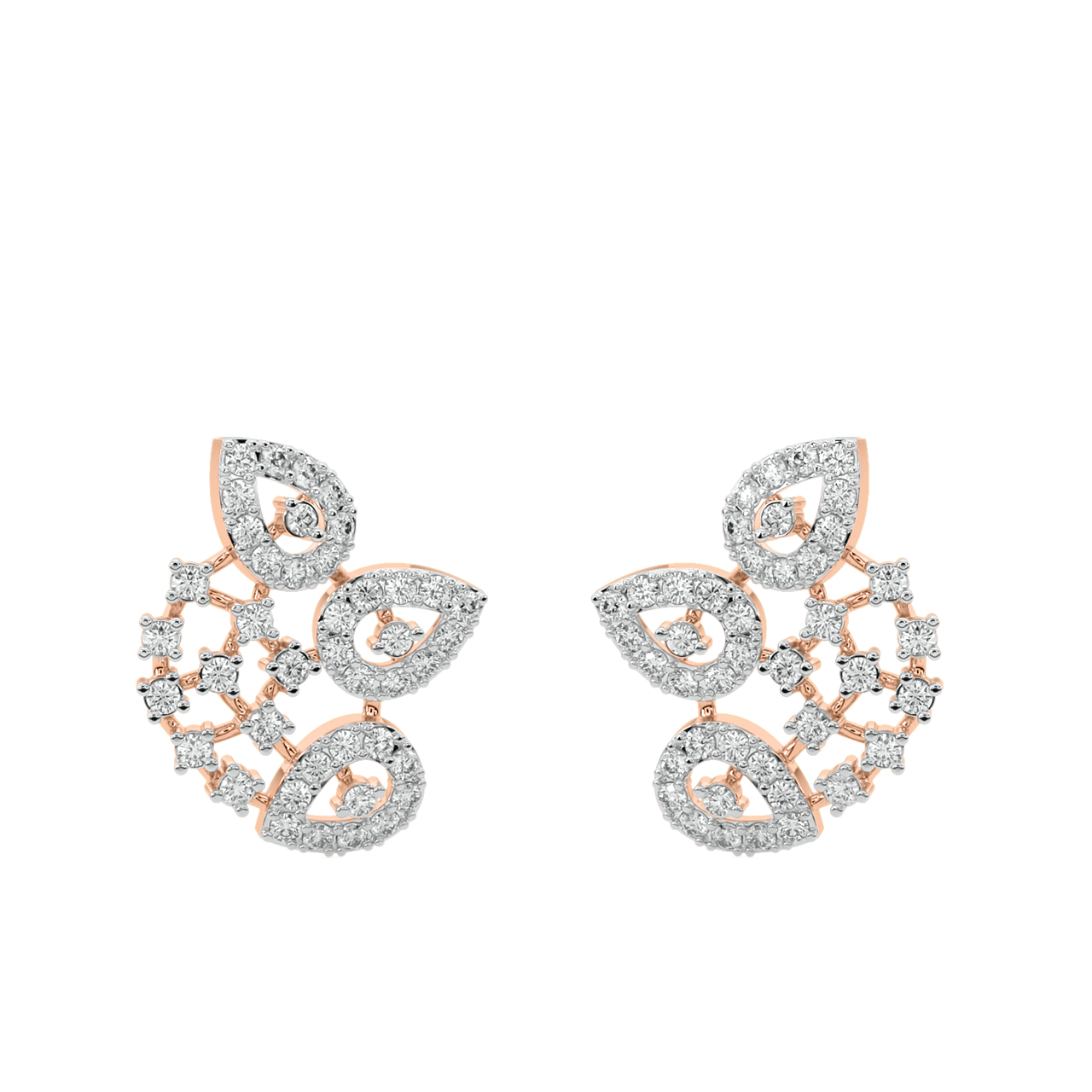 Dorek Round Diamond Stud Earrings